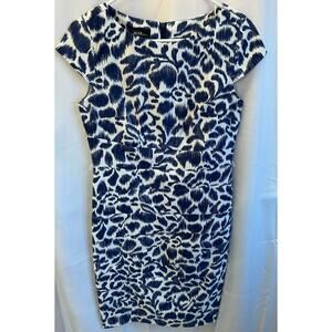 Alyx Sheath Dress Blue Patterned Size 8